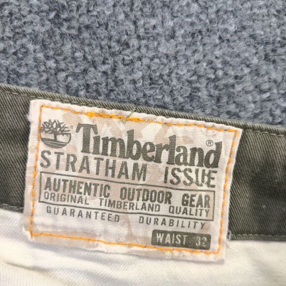 Timberland Stratham Issue Men's Cargo Shorts Green Size 32 100% Cotton Pockets - Picture 10 of 11
